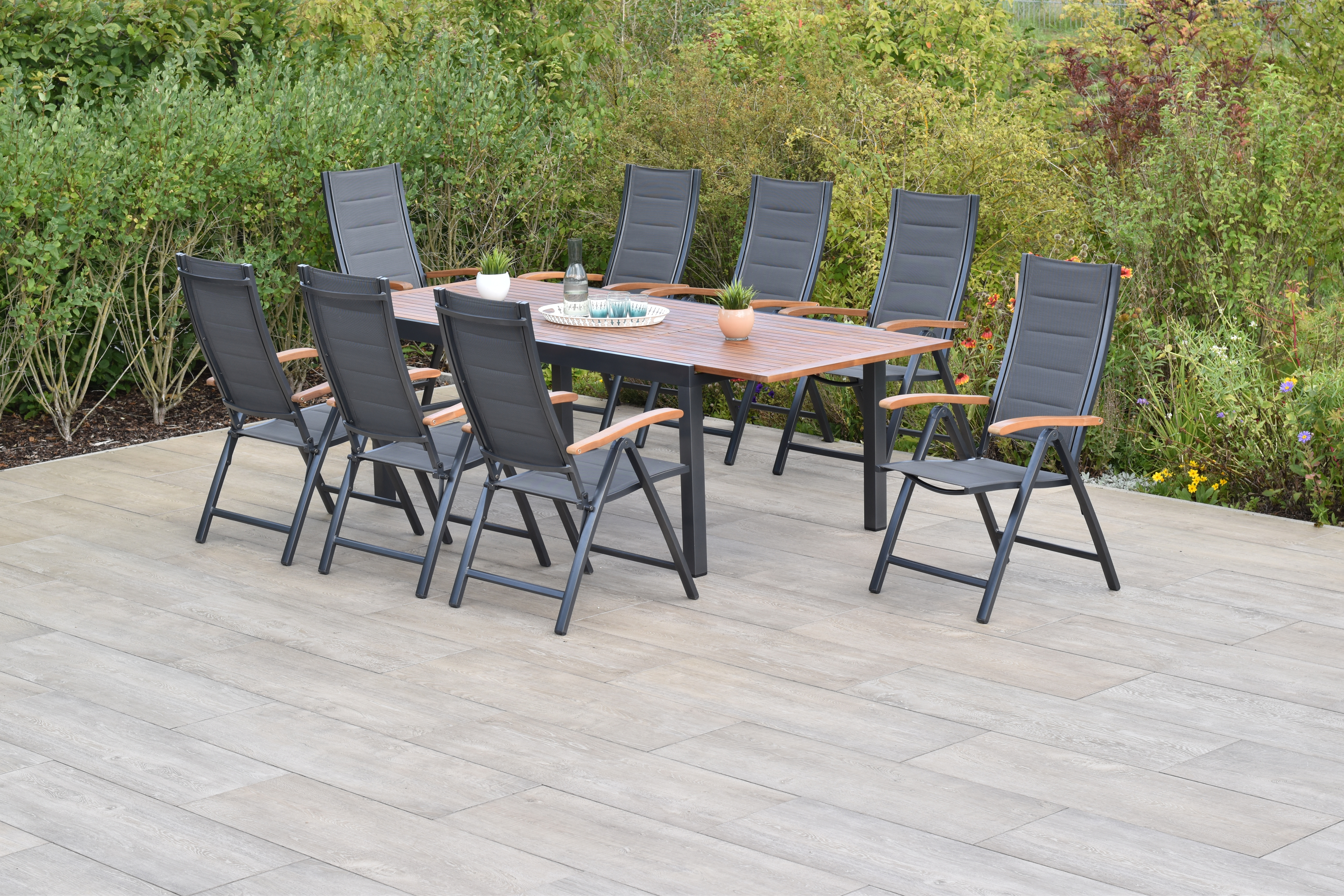 Merxx Paxos Set 9tlg. mit Ausziehtisch 180/250 x 100 cm