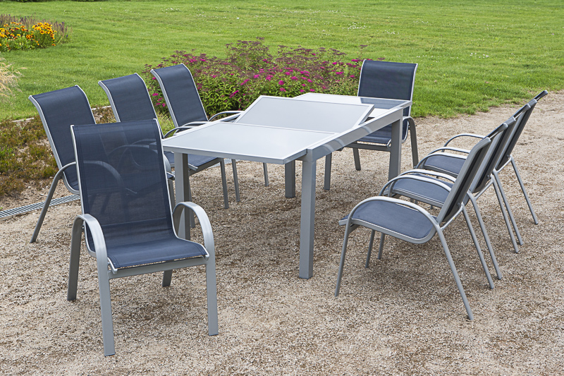 Merxx Amalfi Set 9tlg. Ausziehtisch 180/240 x100 cm