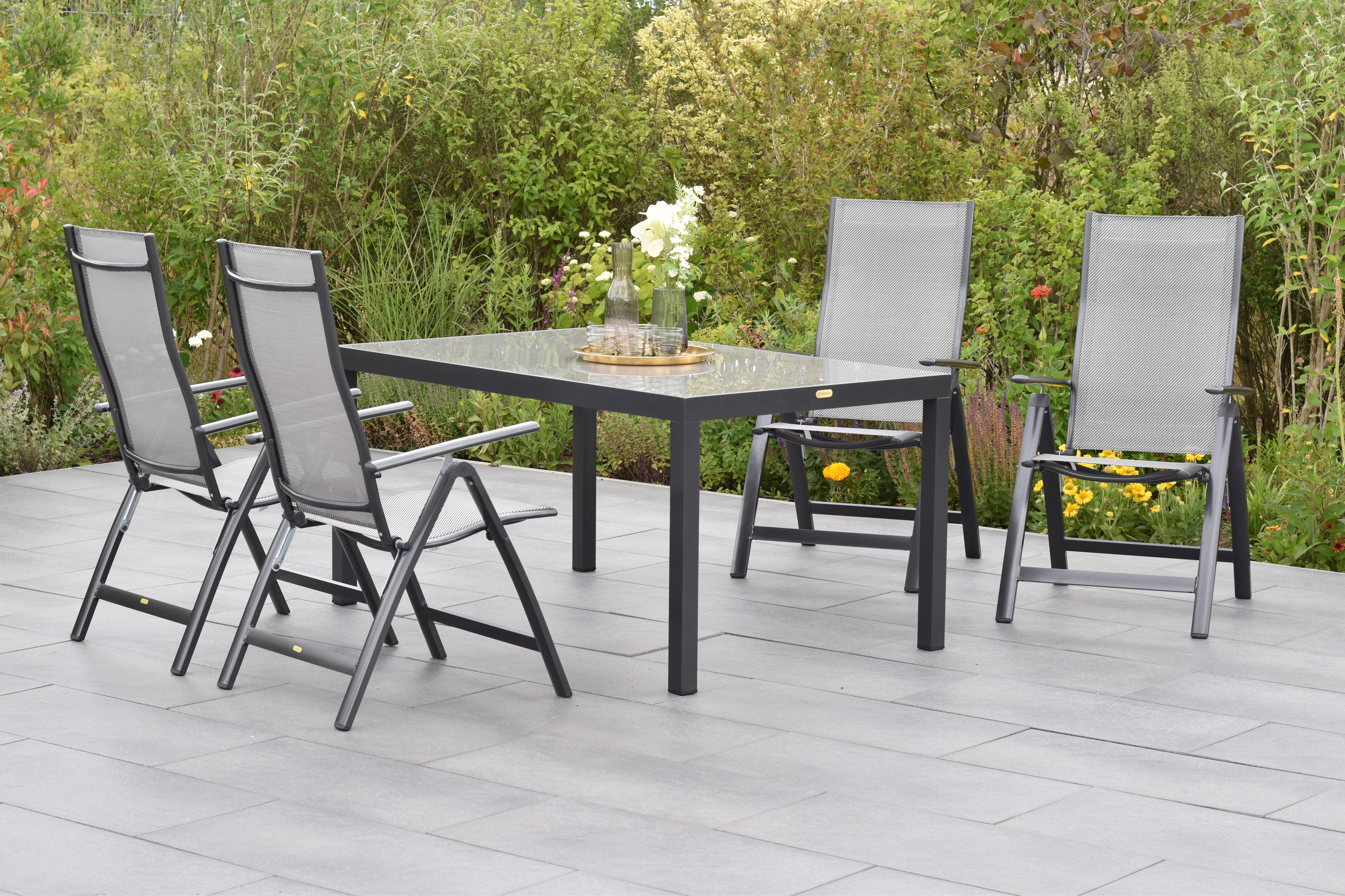 Merxx Carrara Set 5tlg. mit Tisch 150 x 90 cm