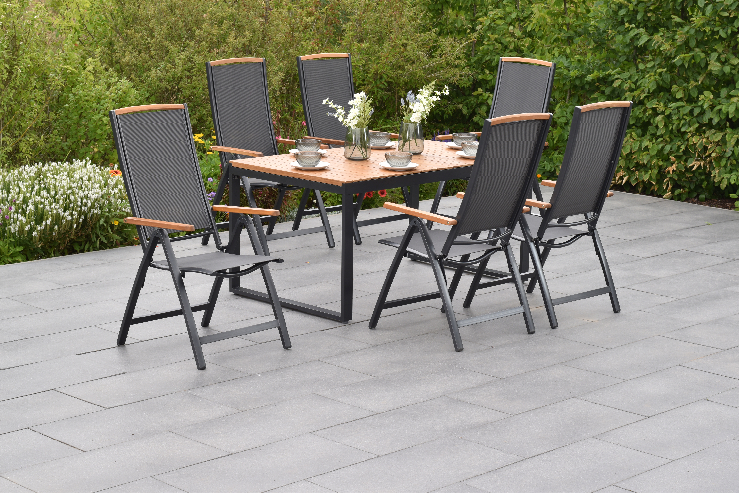 Merxx Siena Set 7tlg. mit Ausziehtisch 150/200 x 90 cm