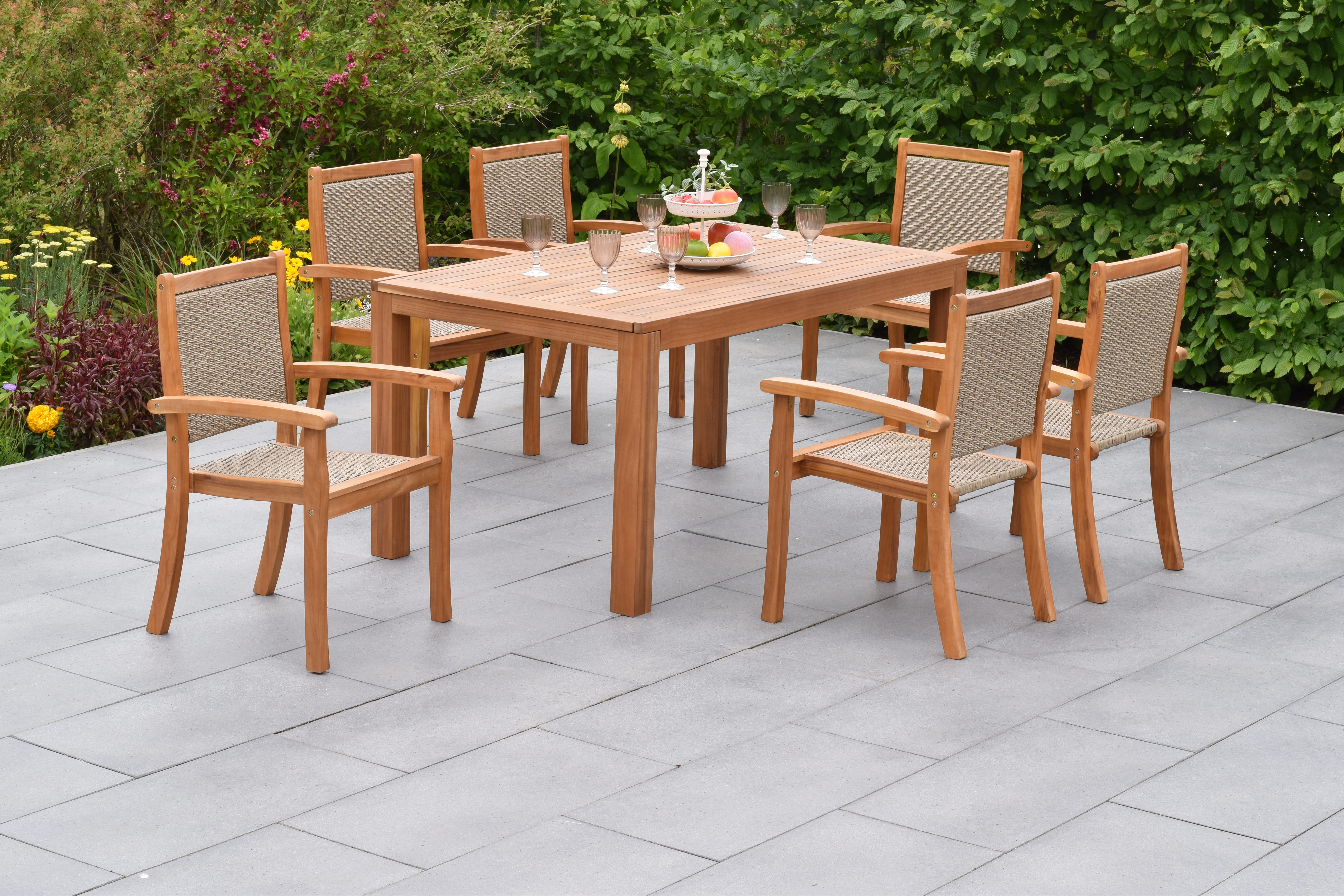 Merxx Castilla Set 7tlg. mit Ausziehtisch 150/200 x 90 cm