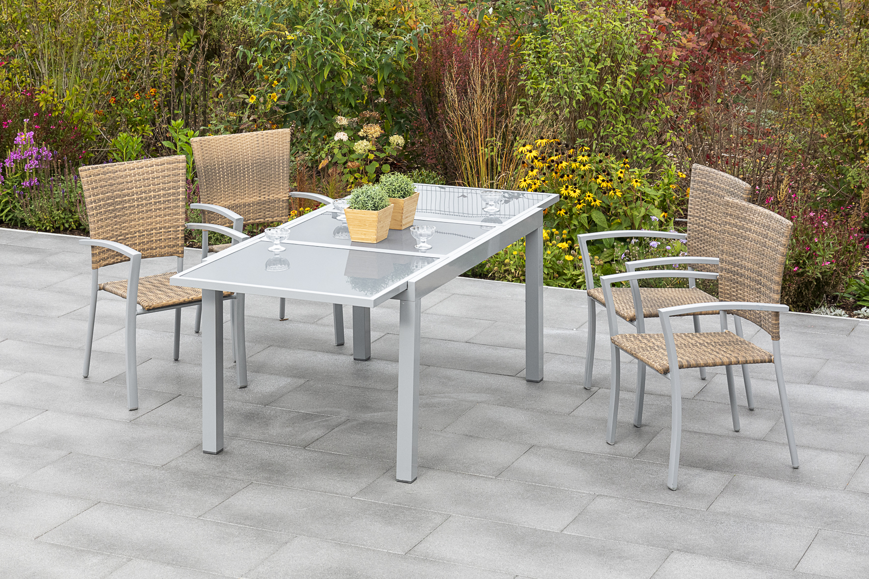 Merxx Savona Set 5tlg. mit Ausziehtisch 140/200 x 90 cm