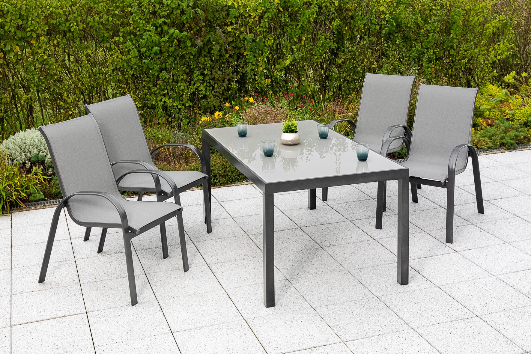 Merxx Amalfi Set 5tlg. Tisch 150 x 90 cm