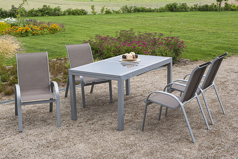 Merxx Amalfi Set 5tlg. Ausziehtisch 140/200 x 90 cm