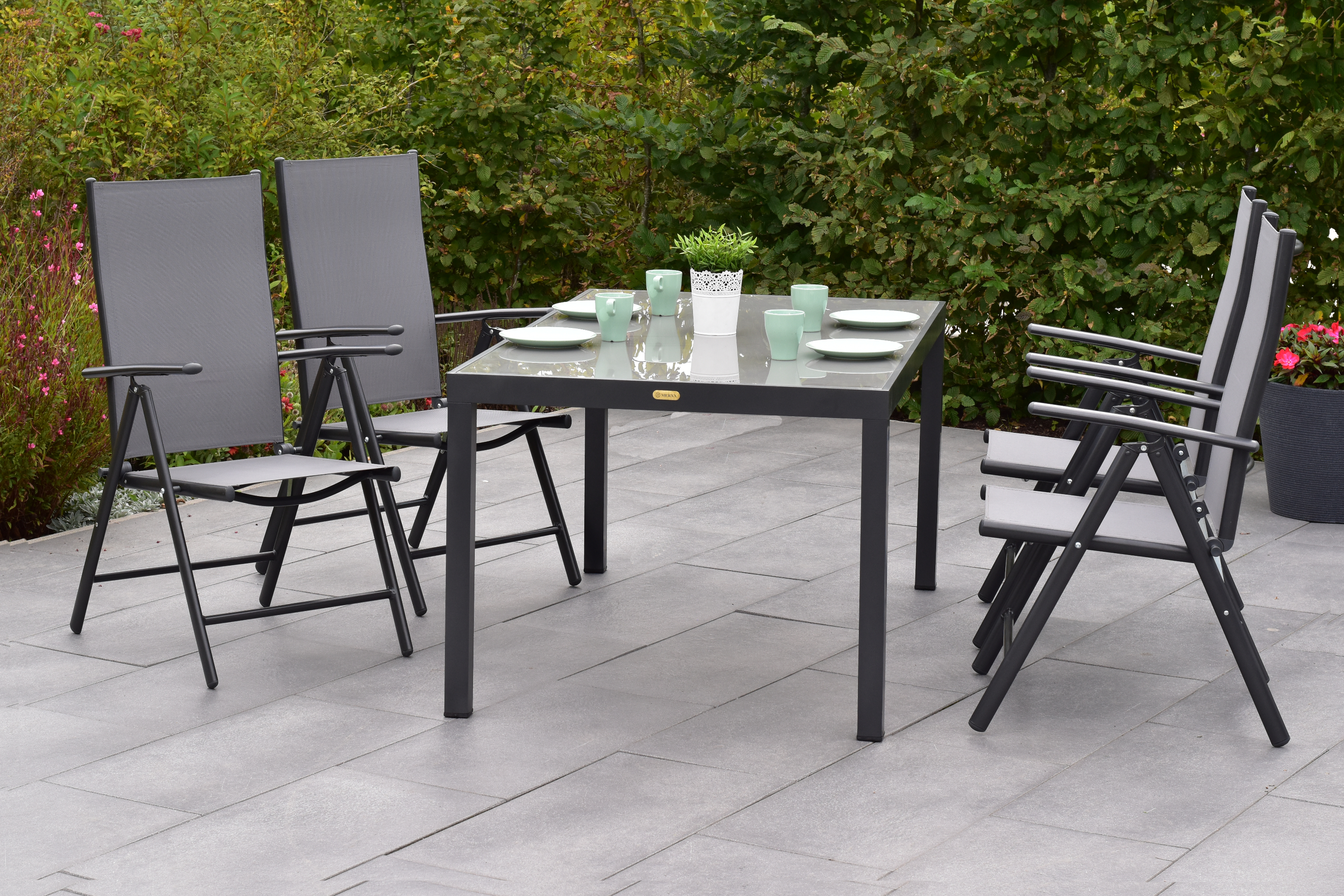 Merxx Amalfi Set 5tlg. mit Tisch 150 x 90 cm