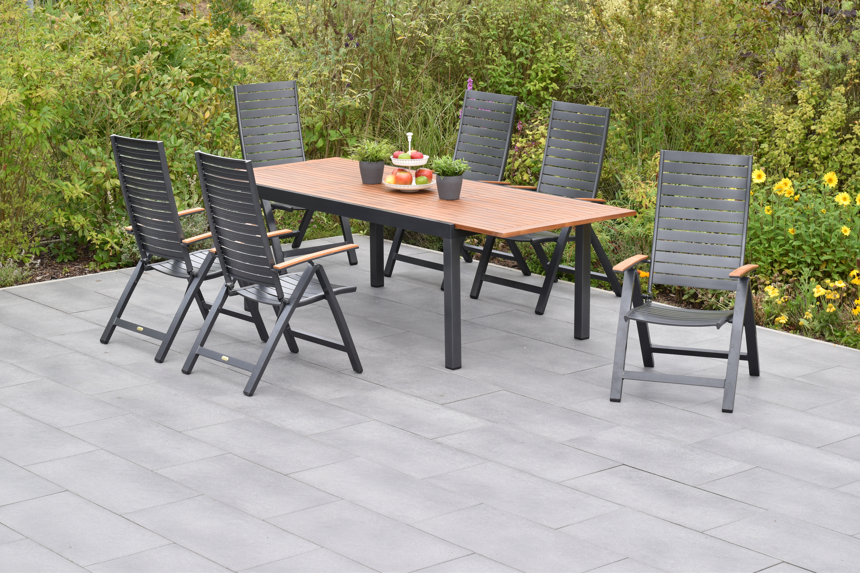 Merxx Astros Set 7tlg. mit Ausziehtisch 180/250 x 100 cm