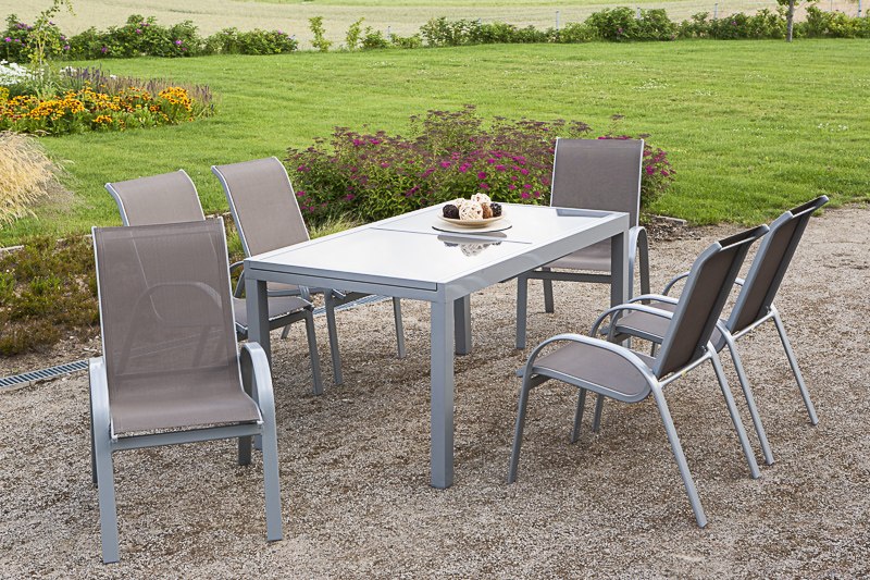 Merxx Amalfi Set 7tlg. Ausziehtisch 140/200 x 90 cm