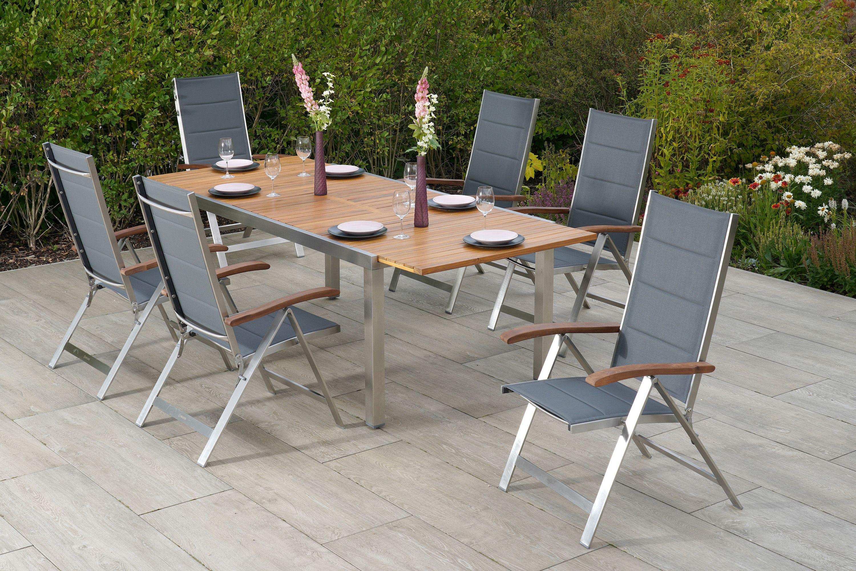 Merxx Ferrara Set 7tlg. Ausziehtisch 180/240 x 100 cm