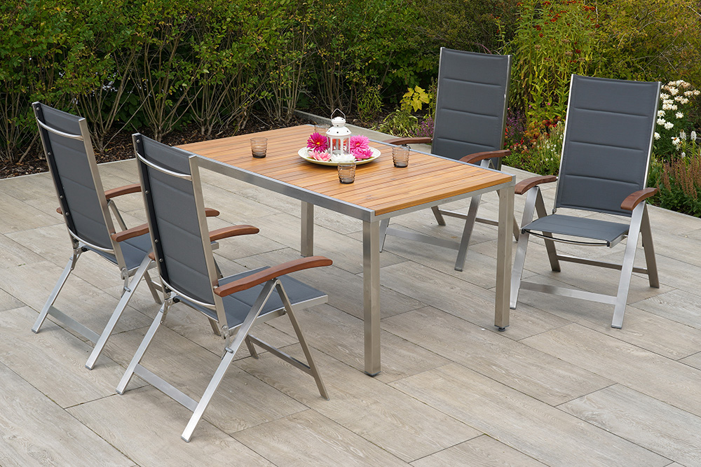 Merxx Ferrara Set 5tlg. Tisch 150 x 90 cm