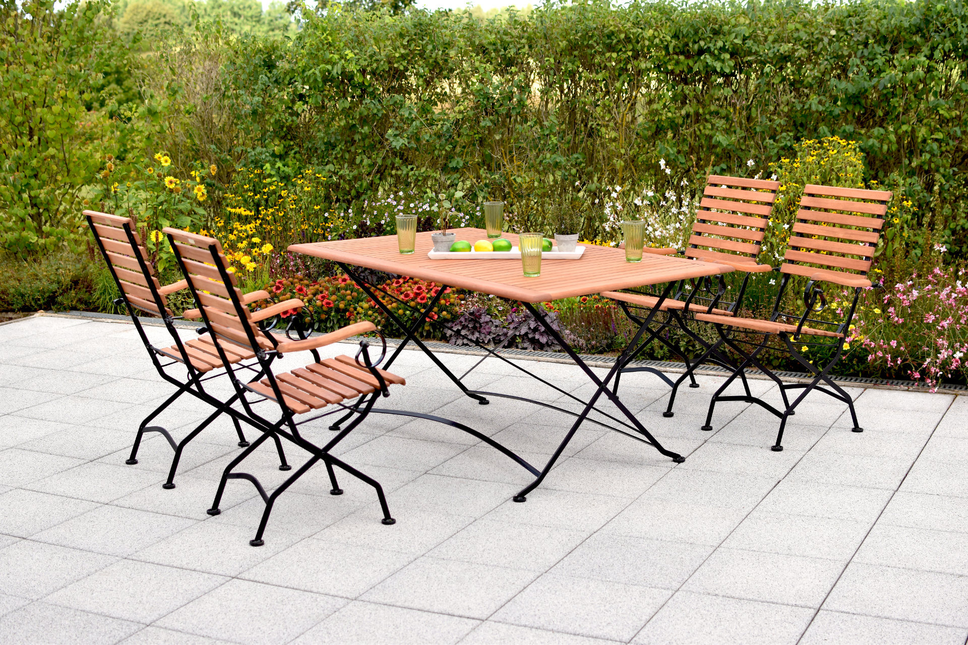 Merxx Schlossgarten Set 5tlg. Tisch 160 x 90 cm