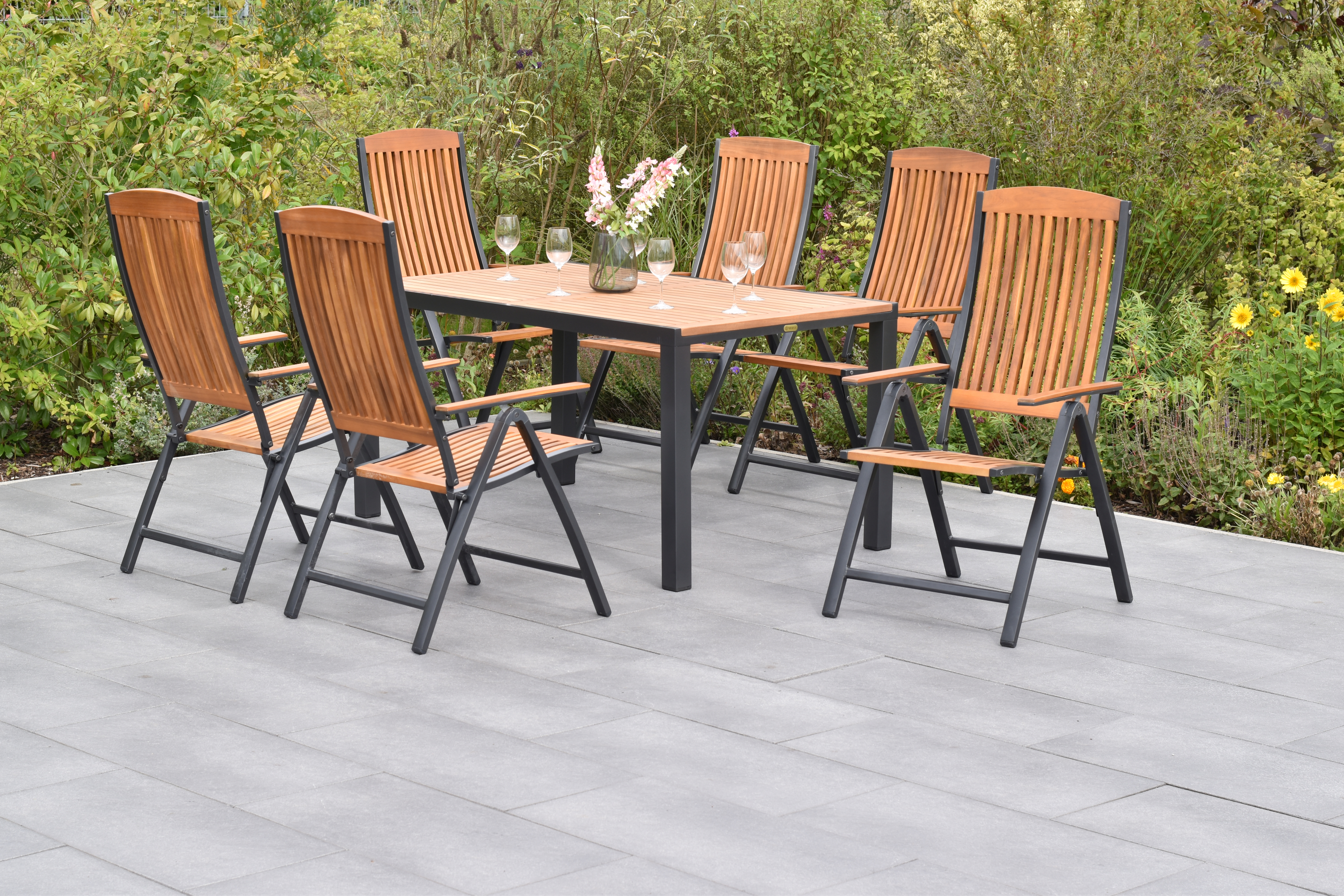 Merxx Athos Set 7tlg. mit Tisch 150 x 90 cm