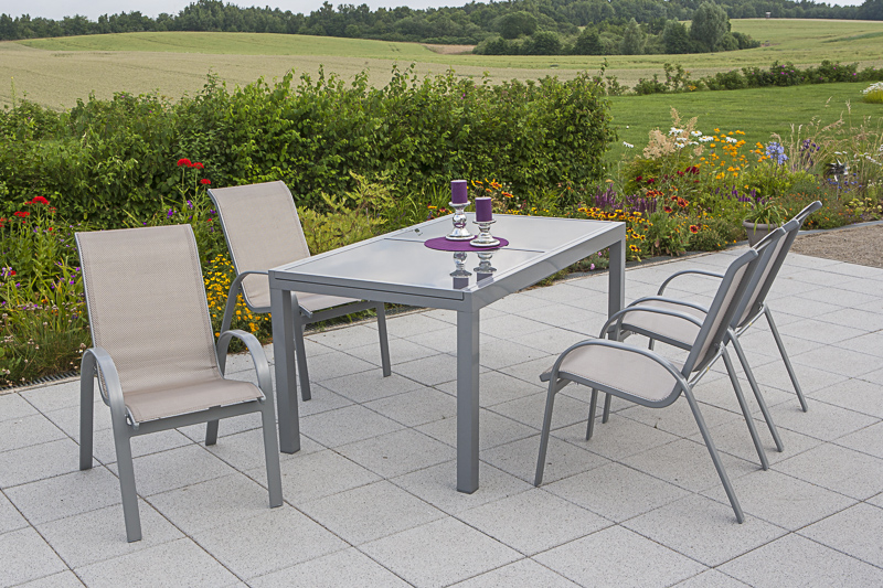 Merxx Amalfi Set 5tlg. Tisch 160/200 x 90 cm