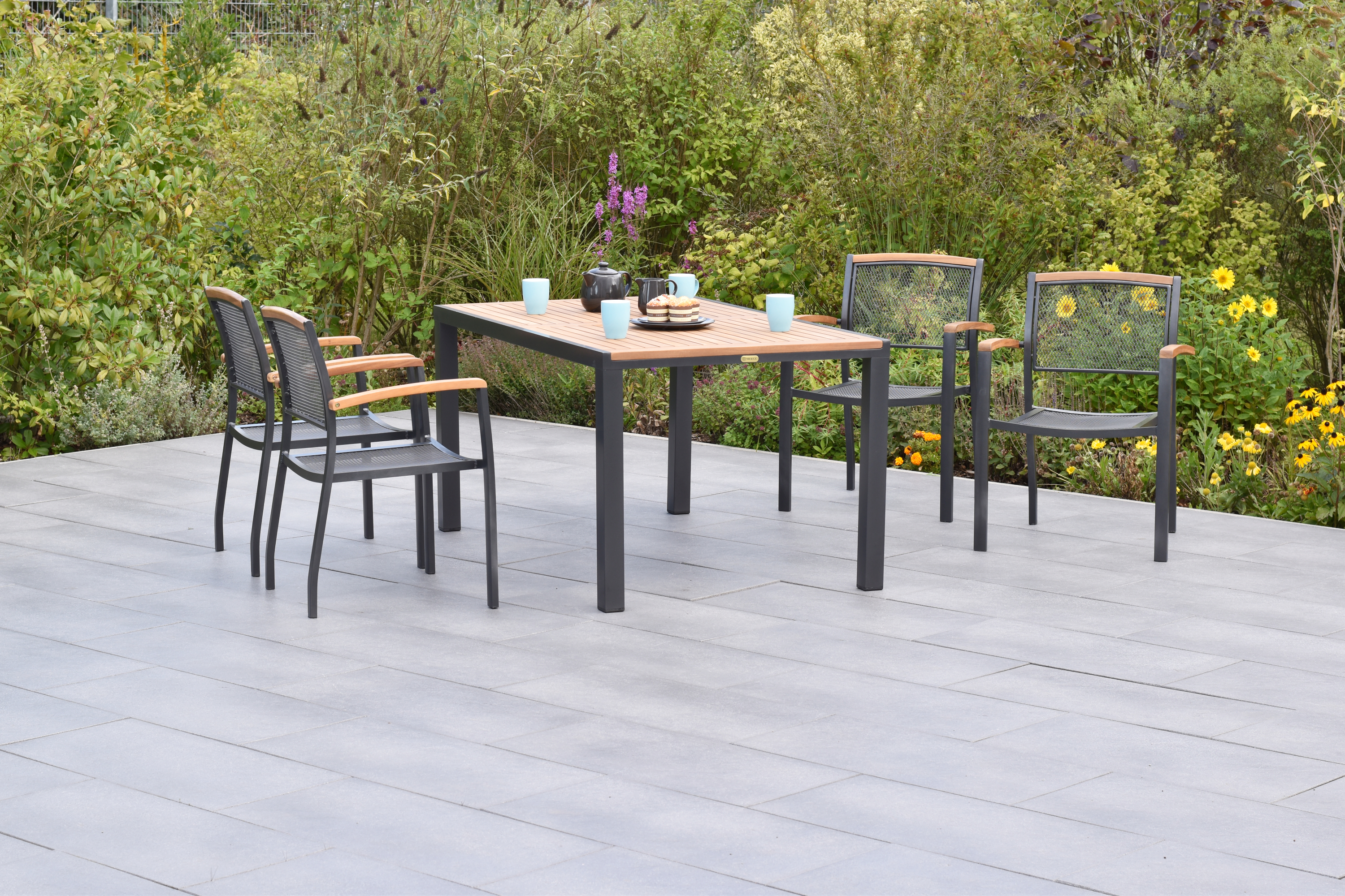 Merxx Tilos Set 5tlg. mit Tisch 150 x 90 cm