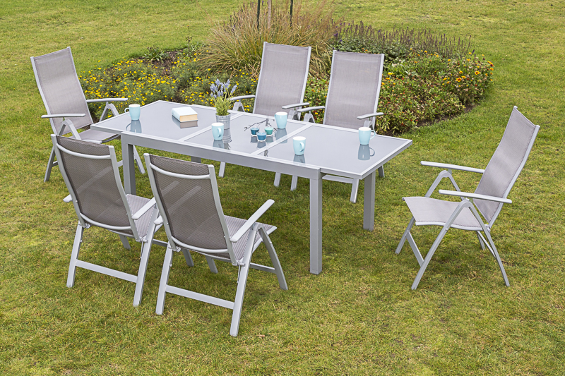 Merxx Carrara Set 7tlg. Ausziehtisch 160/220 x 90 cm