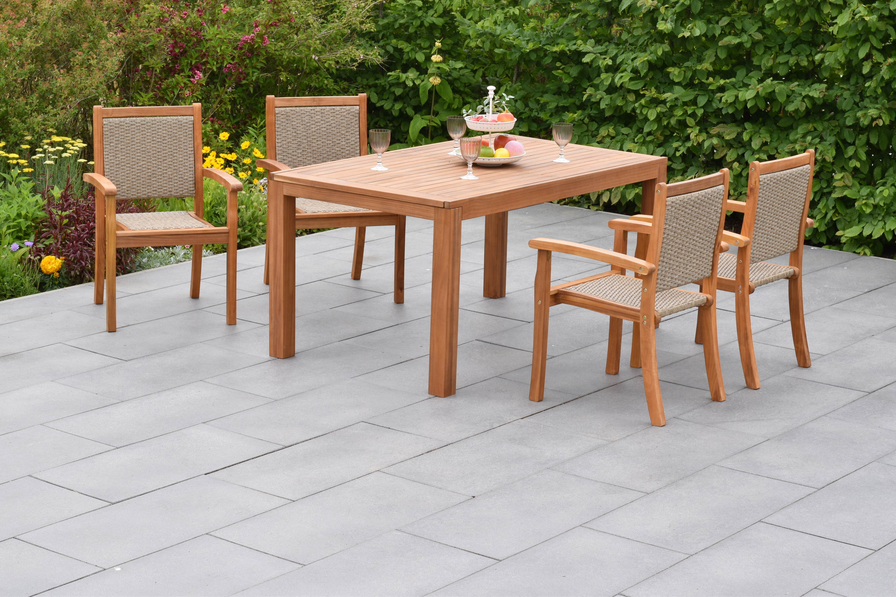 Merxx Castilla Set 5tlg. mit Ausziehtisch 150/200 x 90 cm