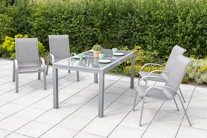 Merxx Amalfi Set 5tlg. Ausziehtisch 140/200 x 90 cm