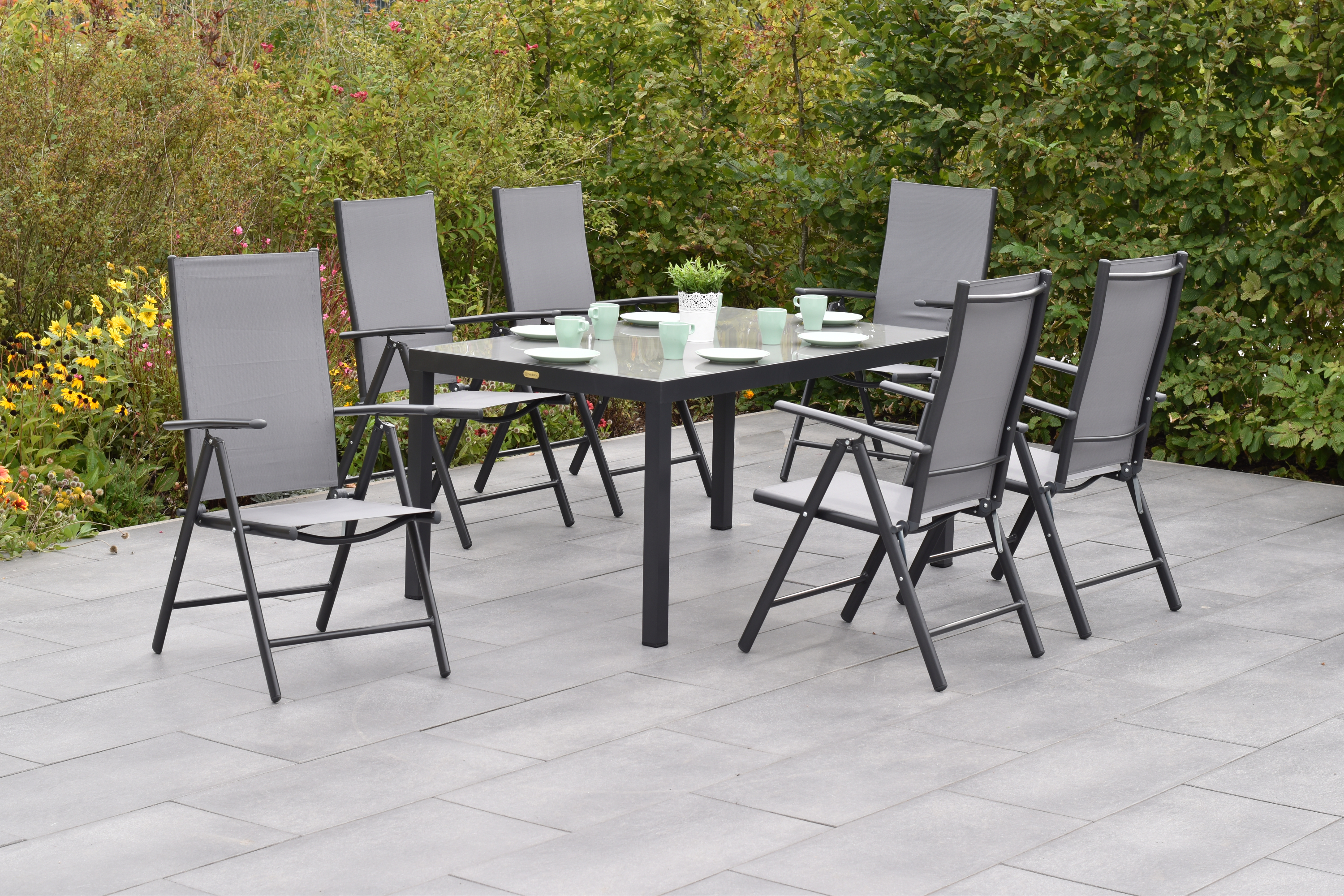 Merxx Amalfi Set 7tlg. mit Tisch 150 x 90 cm