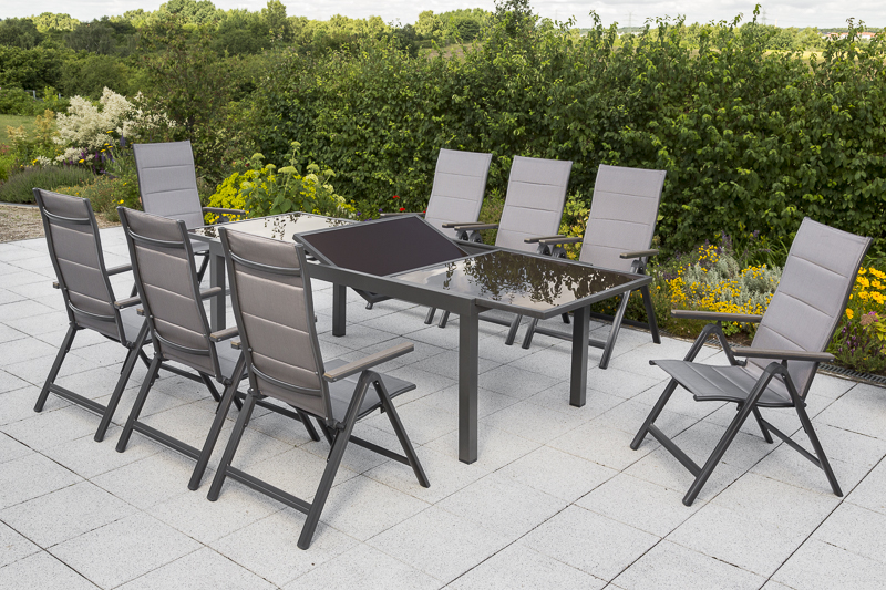 Merxx Trivero Set 9tlg. Ausziehtisch 160/220 x 90 cm