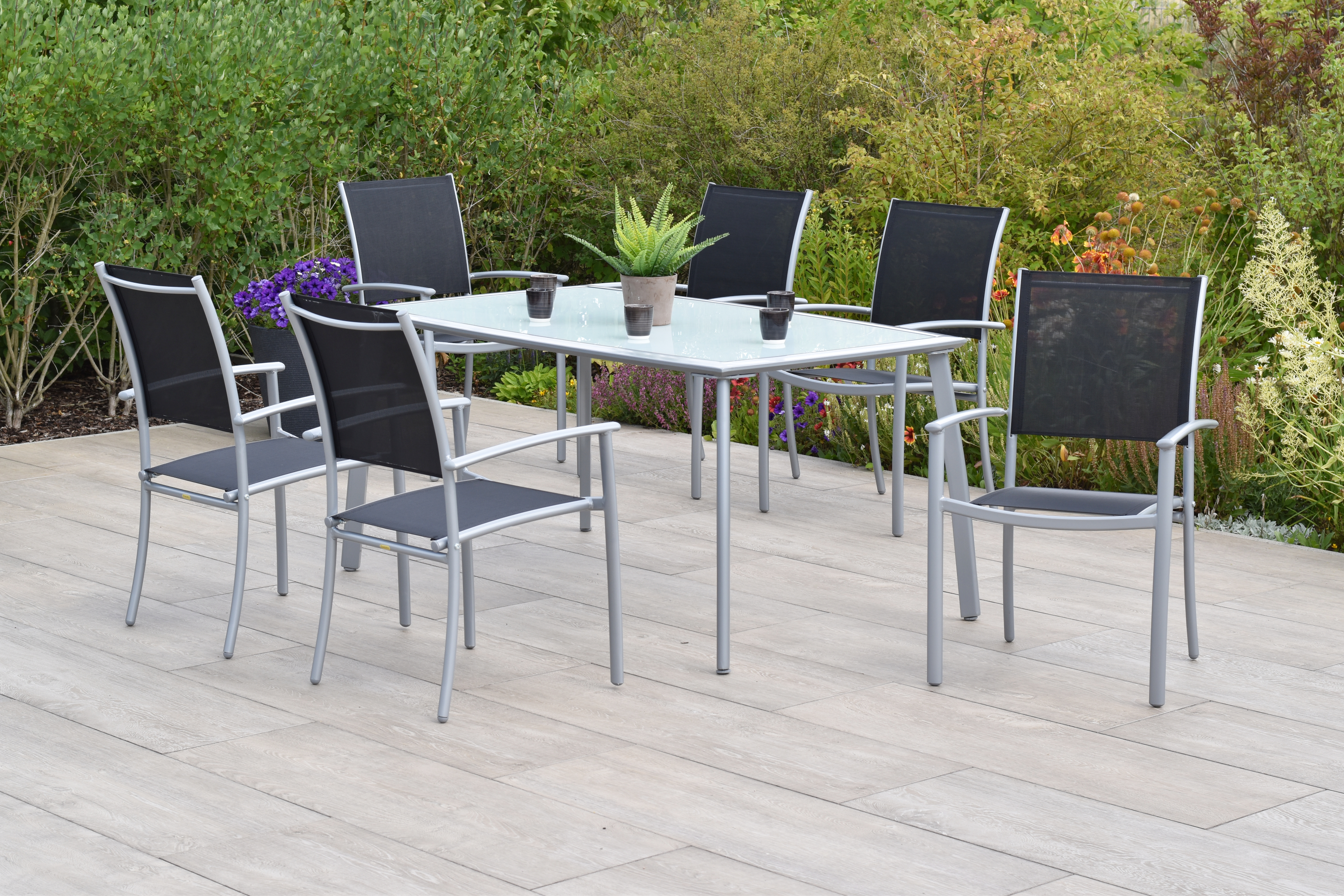 Merxx Milano Set 7tlg. mit Tisch 150 x 90 cm