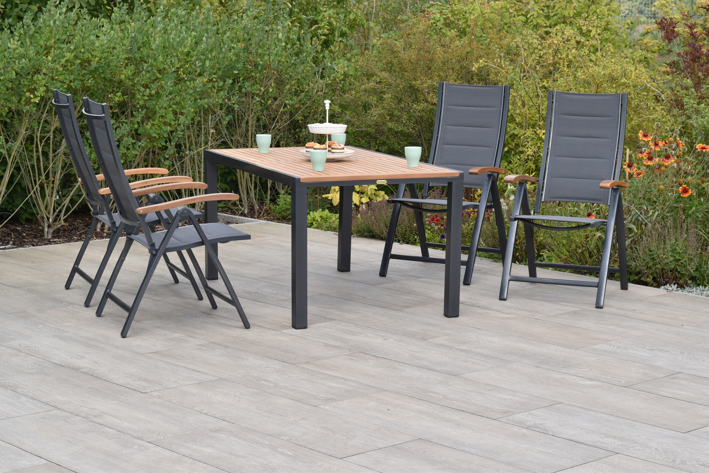 Merxx Paxos Set 5tlg. mit Tisch 150 x 90 cm