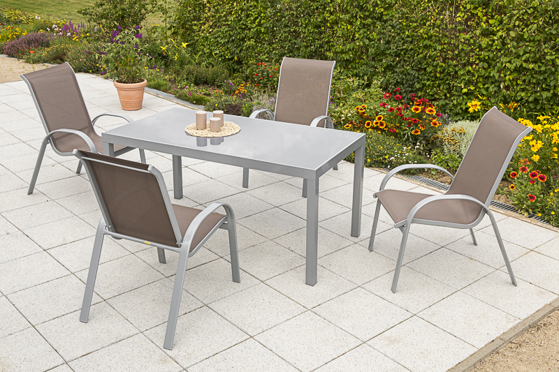 Merxx Amalfi Set 5tlg. Tisch 150 x 90 cm