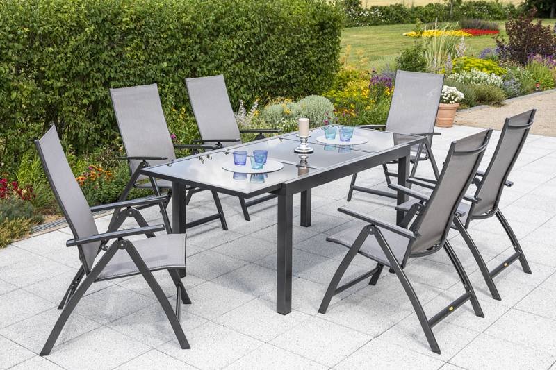 Merxx Vicenza Set 7tlg. Ausziehtisch 180/240 x 100 cm