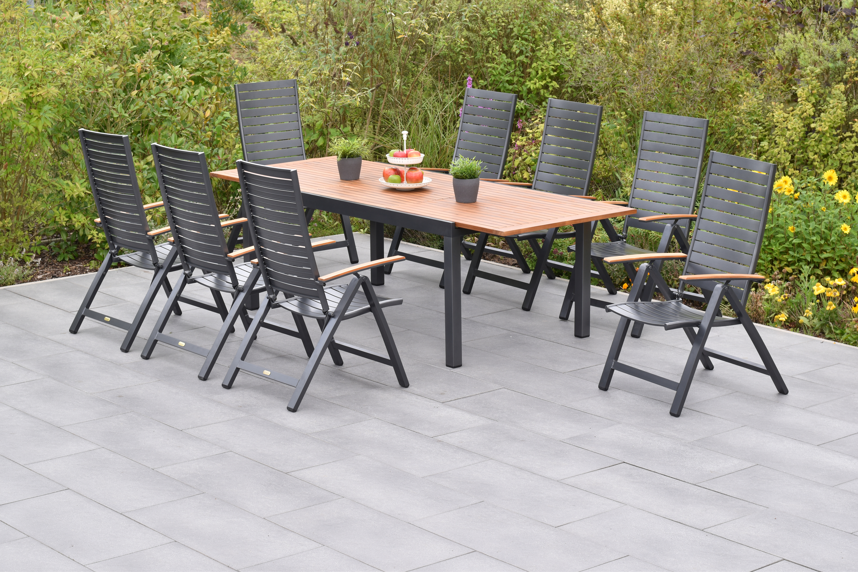 Merxx Astros Set 9tlg. mit Ausziehtisch 180/250 x 100 cm