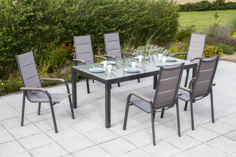 Merxx Trivero Set 7tlg. Semi-Ausziehtisch 200/300 x 110 cm