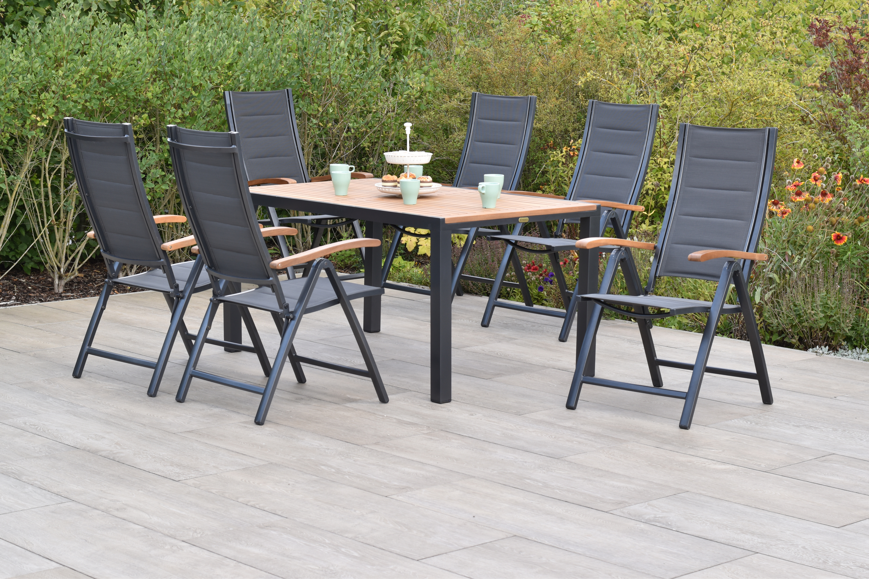 Merxx Paxos Set 7tlg. mit Tisch 150 x 90 cm