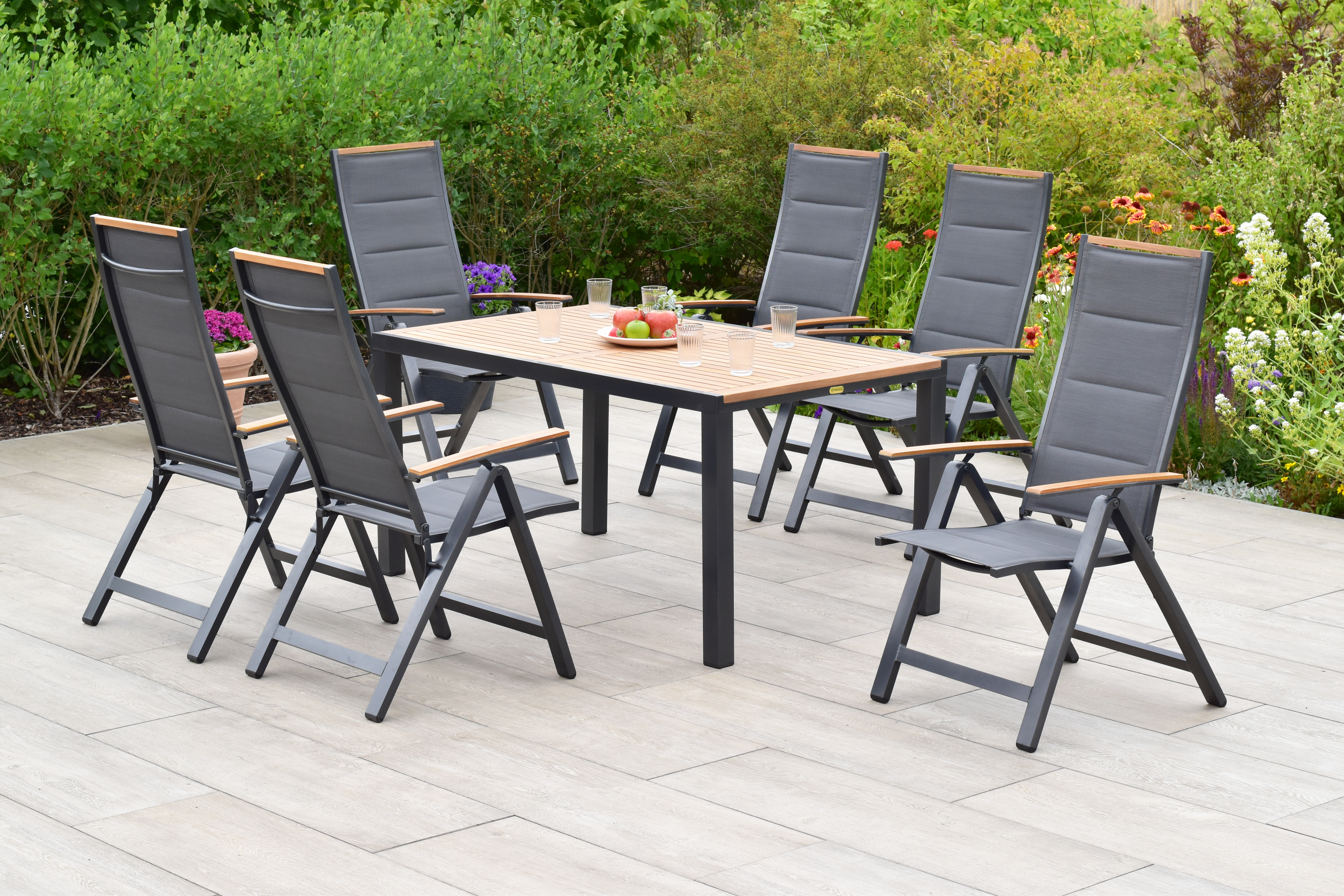 Merxx Verona Set 7tlg. mit Tisch 150 x 90 cm