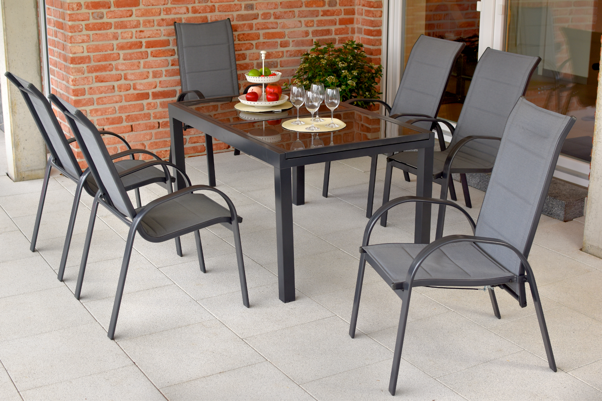 Merxx Amalfi Set 7tlg. Ausziehtisch 140/200 x 90 cm