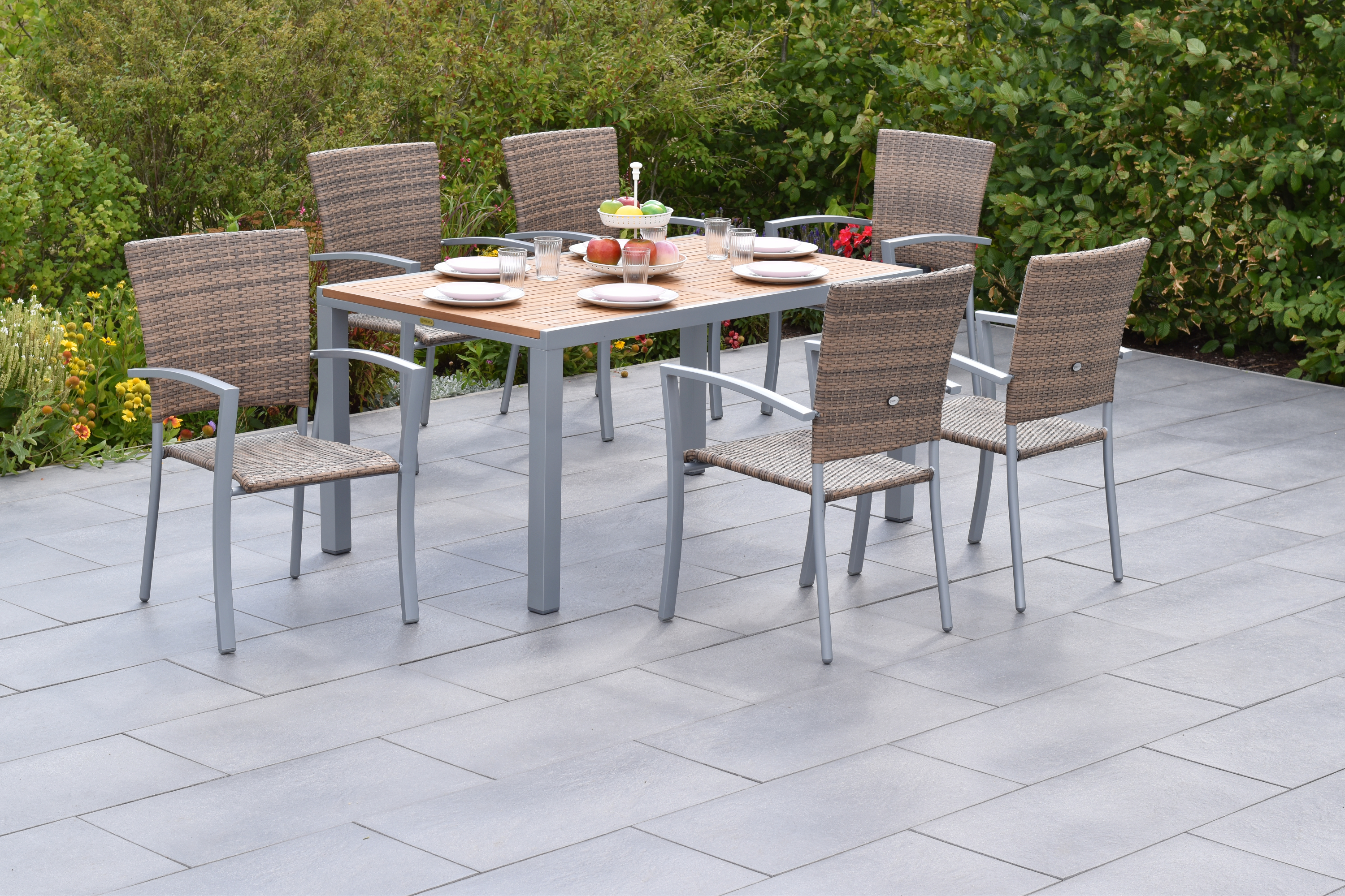 Merxx Savona Set 7tlg. mit Tisch 150 x 90 cm