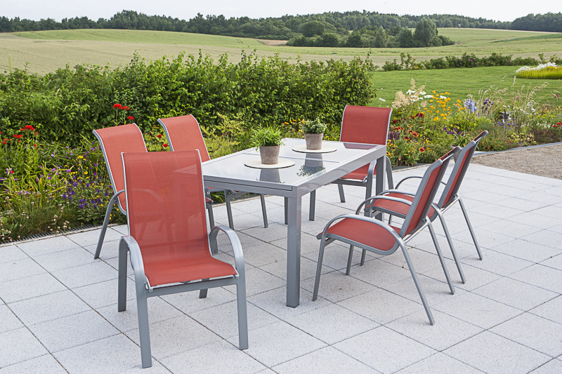 Merxx Amalfi Set 7tlg. Ausziehtisch 160/200 x 90 cm