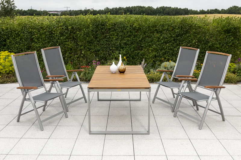 Merxx Siena Set 5tlg. Ausziehtisch 150/200 x 90 cm