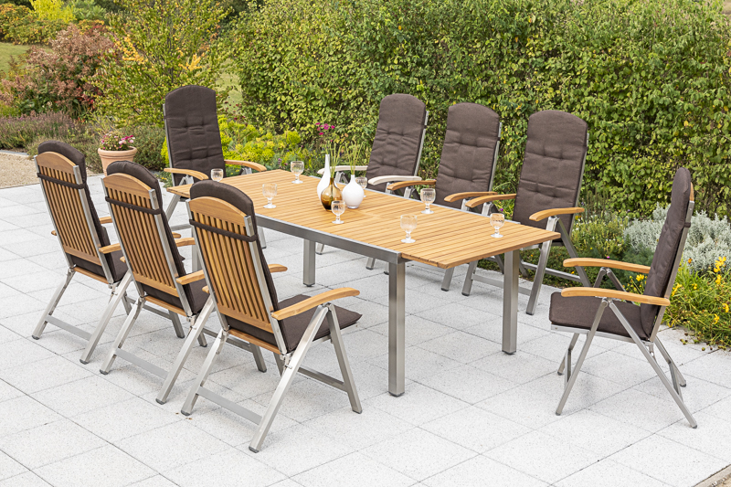 Merxx Keros Set 17tlg. Ausziehtisch 180/240 x 100 cm