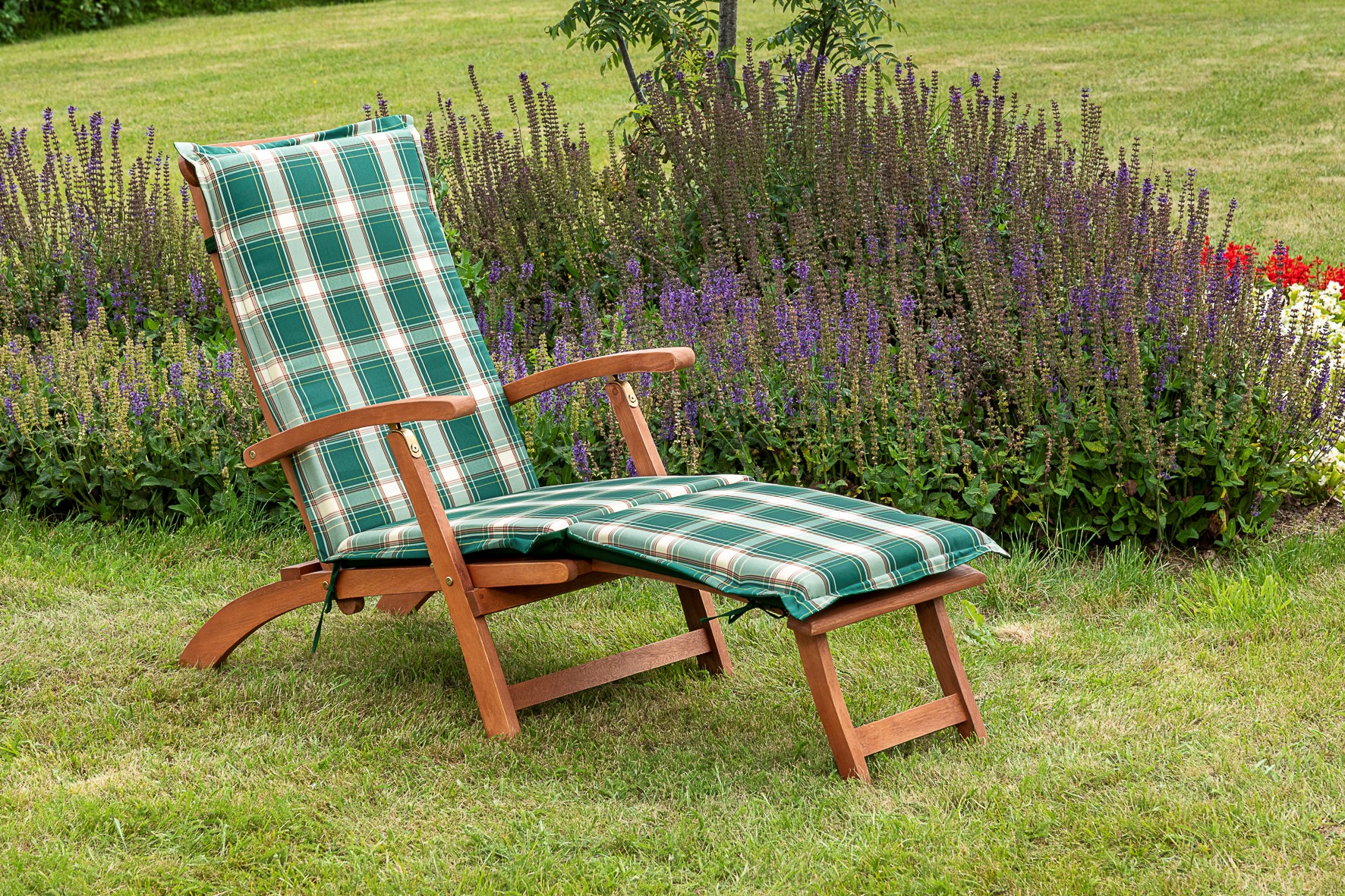 Merxx Deckchair 5Pos. Set 2tlg. Hocker 50 x 50 cm