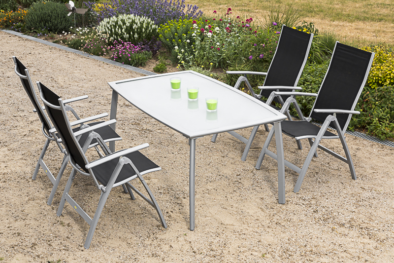 Merxx Carrara Set 5tlg. Tisch 150 x 90 cm