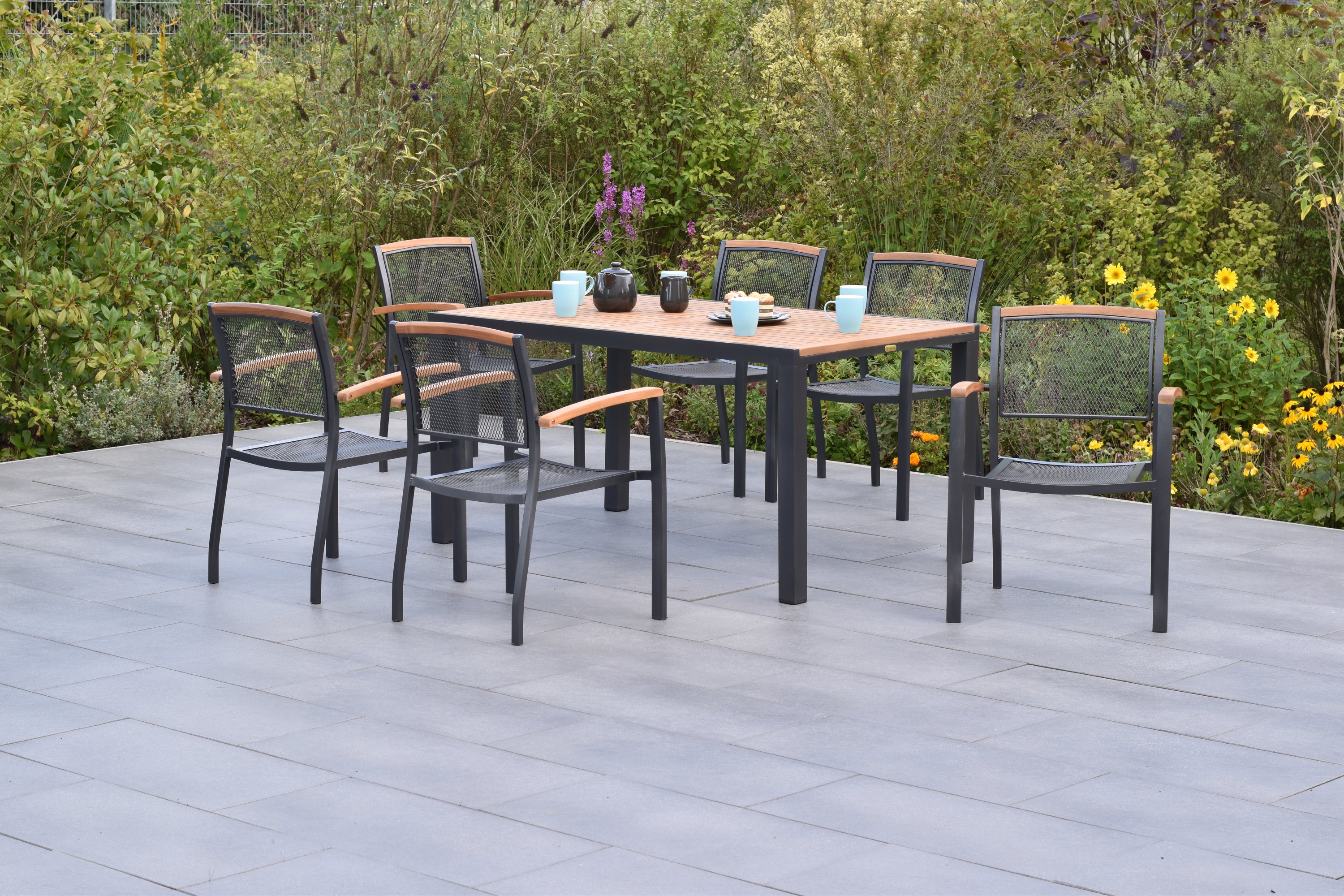 Merxx Tilos Set 7tlg. mit Tisch 150 x 90 cm