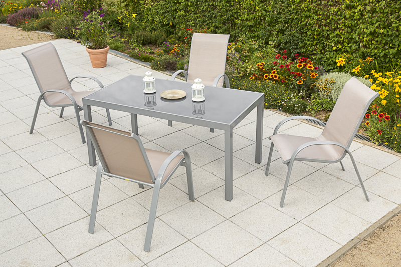 Merxx Amalfi Set 5tlg. Tisch 150 x 90 cm