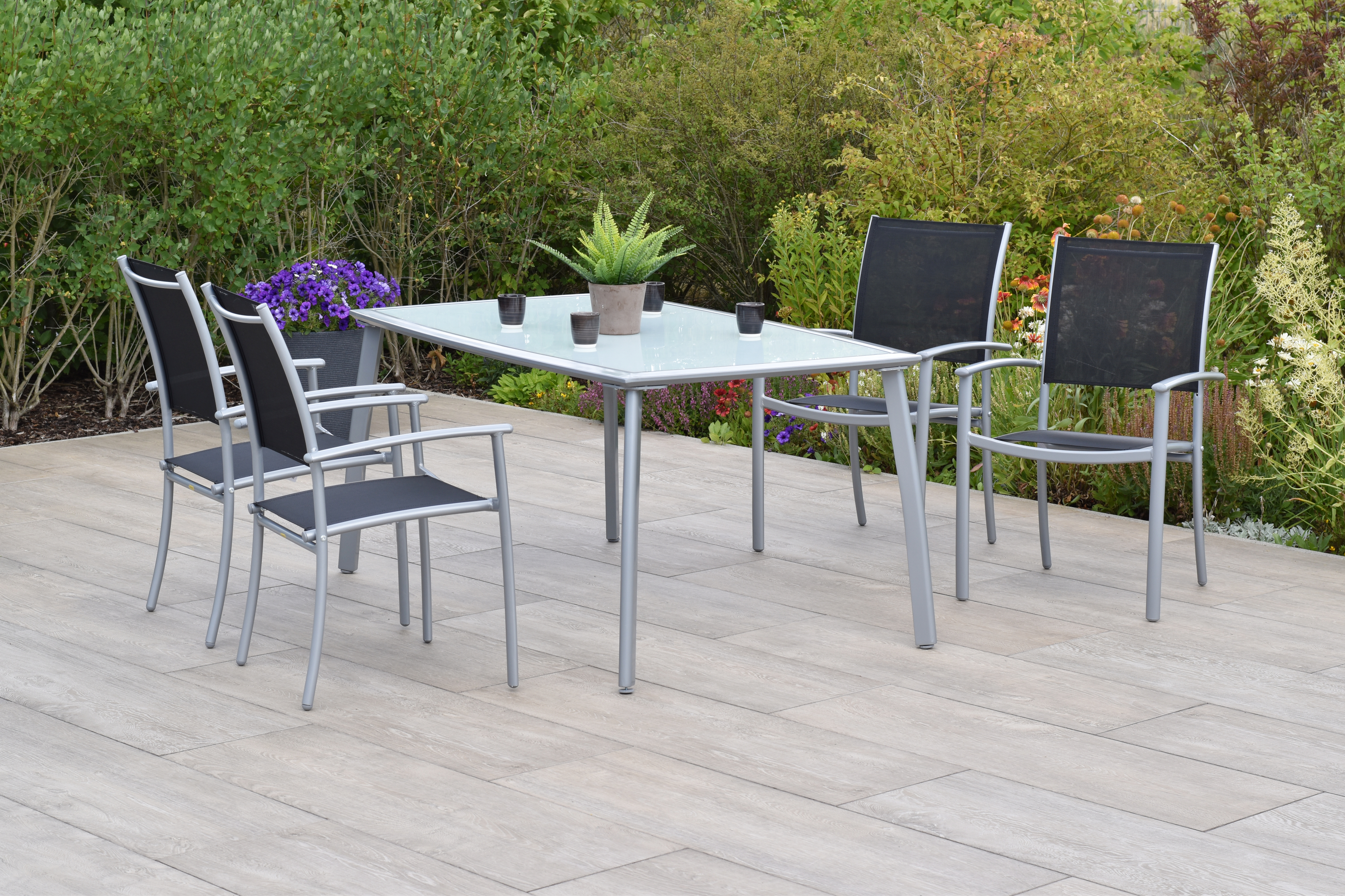 Merxx Milano Set 5tlg. mit Tisch 150 x 90 cm