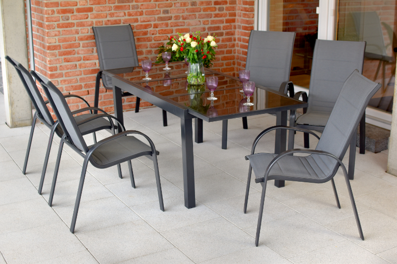 Merxx Amalfi Set 7tlg. Ausziehtisch 140/200 x 90 cm